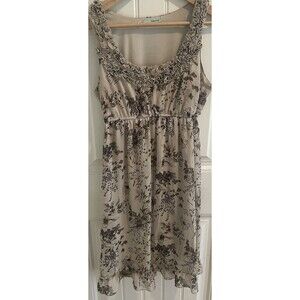 Maurices Floral Butterfly Boho Cottagecore Fairy Ruffle Lined Dress Women’s S